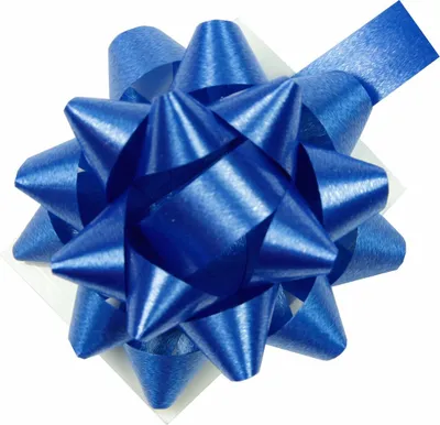 Produktbild von 10 Geschenkschleifen Rosetten 4cm , Farbe:blau