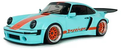 Produktbild von Solido 421186593 Porsche 911 KS-R Khyzyl Saleem 2026 hellblau orange 1:18