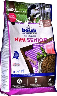 Imagen del producto de BOSCH Mini Senior: alimento seco para perros, 2,5 kg