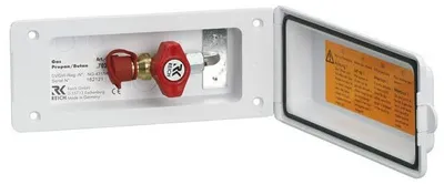 Produktbild von REICH Gas-Außensteckdose WaterSolution 8 mm Rohrstutzen Reinweiß 160x70x90 mm