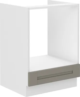 Zdjęcie produktu dla Szafka pod piekarnik LAILI – szerokość 60 cm, jasnoszara/biała