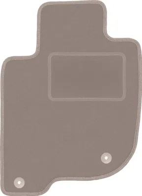 Produktbild von Fahrerfußmatte Velours beige passend für Mitsubishi L200 V (2015-, Feld) – mit Befestigungen – passgenau