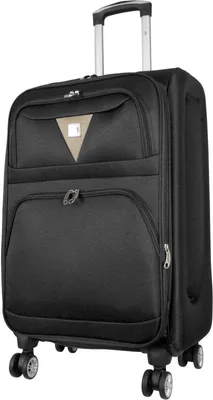Produktbild von Weichschale mittlerer Reisekoffer Menorca 77 Liter Dehnfalte schwarz