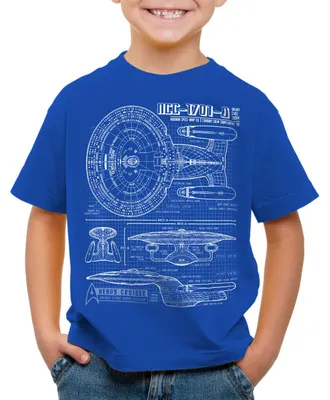 Produktbild von style3 NCC 1701 D Blaupause T-Shirt Kinder star