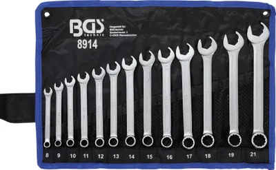 Produktbild von BGS Maul-Ringschlüssel-Satz Maulseite mit Ratschenfunktion SW 8 - 21 mm 13tlg. - 8914
