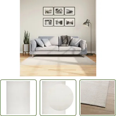 Zdjęcie produktu dla The Living Store Dywan IZA z krótkim włosiem w stylu skandynawskim kremowy 120x170 cm