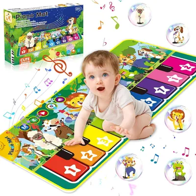Produktbild von UCAMP Pianomat – Musikmatte für Babys – Musikmatte für Kinder ab 1 Jahr – Mit 10 Tiergeräuschen