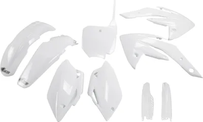 Produktbild von Verkleidungskit UFO PLAST 9-teilig Verkleidungssatz Kunststoff mit Gabelschutz für Honda CRF R 150 ccm Bj. 2007 - 2025, Farbe:weiß OEM
