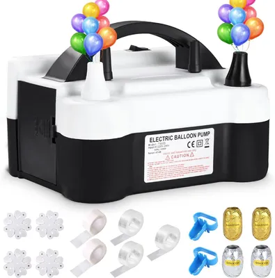 Produktbild von Elektrische Ballonpumpe, 600 Watt, tragbares Aufblasgerät, 2 Modi