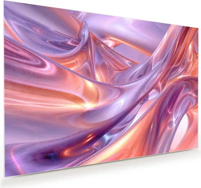 Produktbild von Glasbild 90x60cm in XXL für Wohnzimmer, Schlafzimmer Motiv Abstrakte Wellen