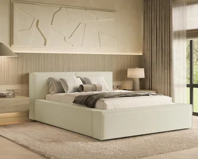Obrázek produktu pro Čalouněná postel Chilly Lugano Beige 160x200cm s úložným prostorem - moderní design