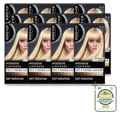 Productafbeelding van 12 x SYOSS Kleurverf 13-0 Ultra Plus - Ophelder - Haarkleuring met Keratine - Voorraadverpakking - 12 stuks