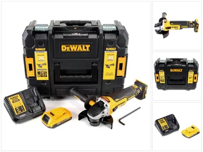 Produktbild von DeWalt DCG 405 D1 Akku Winkelschleifer 18V 125mm Brushless + 1x Akku 2,0Ah + Ladegerät + TSTAK