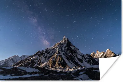 Produktbild von MuchoWow® Poster Milchstraße über dem Berg K2 120x80 cm - Bilder