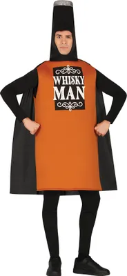 Produktbild von Superheldenflasche Karnevalskostüm Party Outfit Junggesellenabschied Spaß Getränk Held Original Bier Superheld Spaßvoll, Größe: 52 - 54 (L) Farbe: Braun