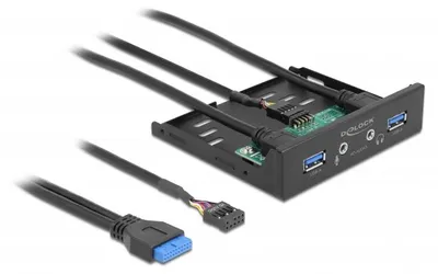 Imagen del producto de Delock 64150 DELOCK 3.5" USB 3.2 Gen 1 Front Panel 2xUSB Typ-A + HD Audio