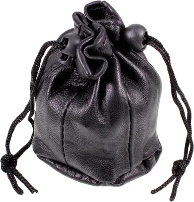 Produktbild von Kleine schwarze Kordelzug-Beutel, Münzgeld, Handgelenk, Herren Damen AR, Schwarz, Münzbeutel