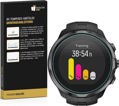Produktbild von 3x 9H Hartglas für Suunto Spanrtan Ultra Smartwatch Panzerfolie Displayschutz KLAR Panzerglas