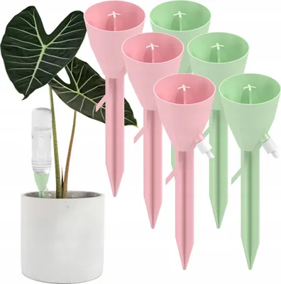 Immagine prodotto di 6X Distributore d'acqua per piante e fiori con rubinetto 6 pezzi | Innaffiare i fiori in vaso | Innaffiare i fiori a casa