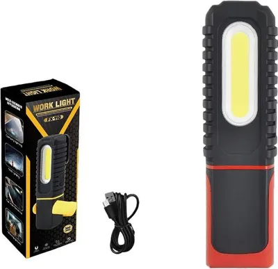 Immagine prodotto di ZELURXX Lampada da lavoro a LED magnetica, orientabile a 180°, ricaricabile, lampada portatile da officina, luce COB, torcia tascabile per attività all'aperto e campeggio, luce rossa