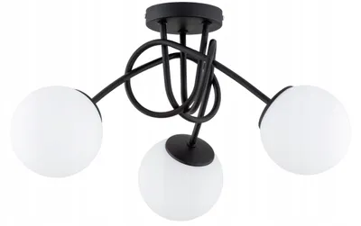 Produktbild von Deckenlampe E27 40 cm breit 3-flammig Kugel Schirm Modern Deckenleuchte