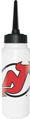Imagen del producto de Botella de agua de la NHL para hockey sobre hielo, con capacidad de 1000 ml, pajita larga. Equipos de la NHL: New Jersey Devils