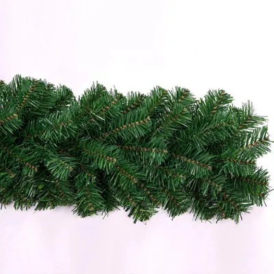 Immagine prodotto di Ghirlanda di Natale 2,7 m, 200 fiori di plastica, decorazione per pareti e porte per le feste,