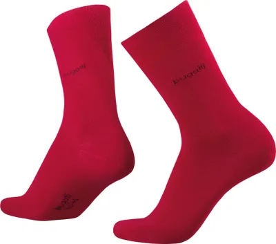 Produktbild von bugatti Basic Mens Socks 3er Pack 6703 440 rio red rot Strumpf Socken, Größe:47-50