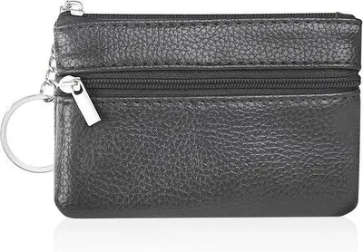 Productafbeelding van Kleine Dames Portemonnee PolyurethanLeer Compact Formaat Muntenhouder Zwart