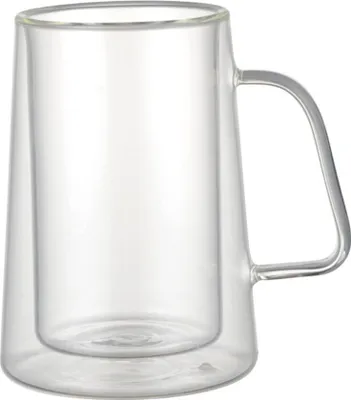 Obrázok produktu pre 4 ks. Dvojstenné poháre na kávu a čaj s držadlom z priehľadného skla s objemom 300 ml