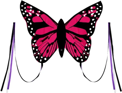 Produktbild von Wolkenstürmer Kinderdrachen Bella Butterfly (pink), Einleinerdrachen mit Glasfasergestänge - flugfertig inkl. Schnur