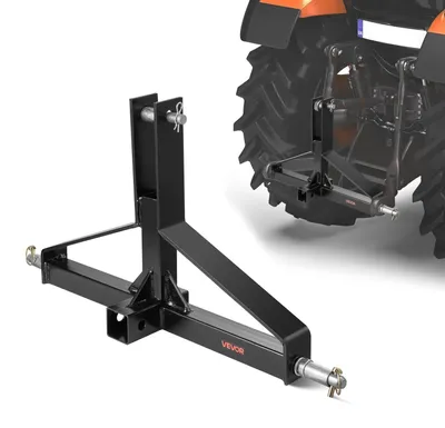 Produktbild von VEVOR 3-Punkt-Anhängerkupplung mit 2-Zoll-Empfänger, 3-Punkt-Schnellkupplungsanbau für Traktor der Kategorie 1, 3000 lbs Tragfähigkeit, Zugdeichsel-Adapter, kompatibel mit Kubota, Mahindra, Ford, Yanmar, John Deere, Einzelnes Loch