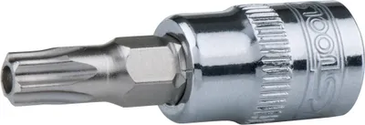 Produktbild von KS Tools 918.1473, Buchse, 1/4", Metrisch, 1 Kopf/Köpfe, T25, Chrom-Vanadium-Stahl