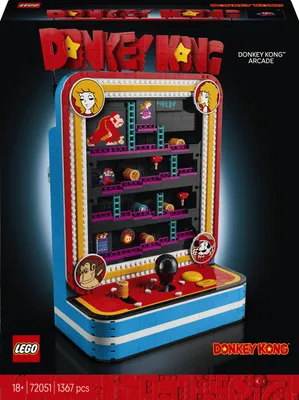 Imagen del producto de LEGO Super Mario Donkey Kong Arcade: Modelo 3D interactivo para adultos con joystick y barriles, ideal para decoración retro. Artículo de colección para fans de los videojuegos. Regalo para gamers mayores de 18 años. Número de producto: 72051