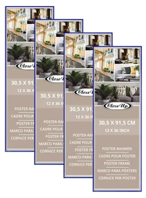 Produktbild von Posterrahmen 30,5 x 91,5 cm Blau 4-er Set