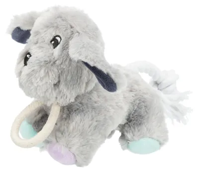Obrázek produktu pro Trixie JUNIOR Dog, plyšový pes pro štěně, se zvukem a lanem, 24cm