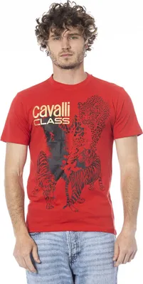 Obrázek produktu pro Pánské triko Cavalli Class QXT63B JD060 Barva: červená, Velikost: L