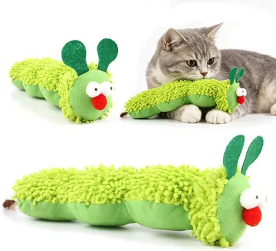 Imagen del producto de Juguetes de peluche para gatos, con hierba gatera, paquete de 2 unidades, interactivos para gatos