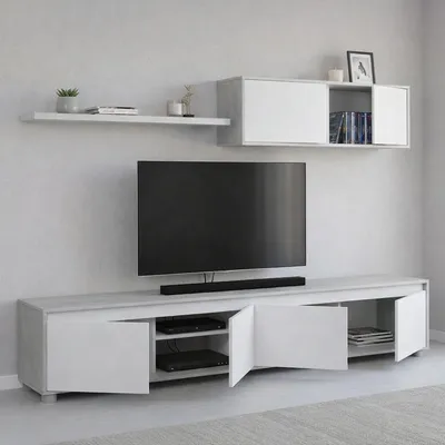Productafbeelding van Amir - Wandmeubel, Wit, 4 Planken