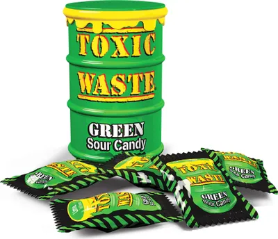 Produktbild von Toxic Waste Sour Candy Drum Green (12 x 42g)