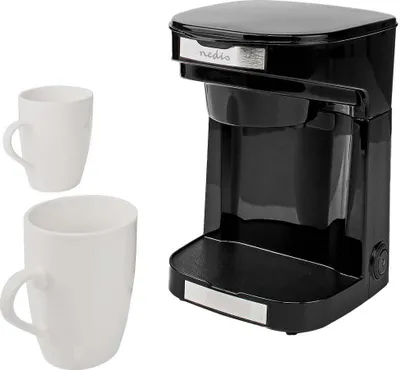 Produktbild von Nedis KACM140EBK, Filterkaffeemaschine, Gemahlener Kaffee, 450 W, Schwarz