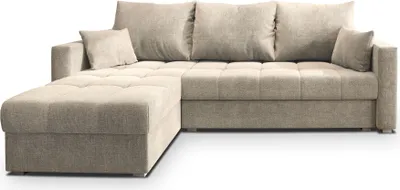 Produktbild von Masseno Ecksofa NIDA mit Schlaffunktion L-Form, Sofa mit Bettkasten, Wohnzimmersofa, Couch, Soffa, Bettsofa, Couchgarnitur- Beige, INARI 22