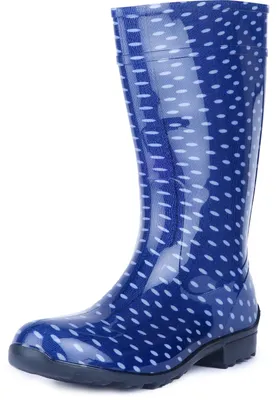 Produktbild von Ladeheid Damen Gummistiefel LA-967 (Dunkelblau/Punkte, 42 EU)