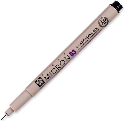 Zdjęcie produktu dla SAKURA XSDK0349 Fineliner PIGMA MICRON 03 czarny