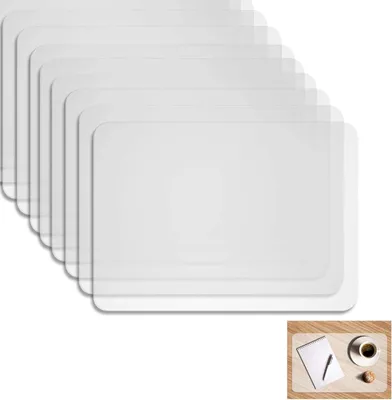 Produktbild von Kunststoff Platzdeckchen,Tischset Transparent abwaschbar,rutschfest Abwaschbar Tischsets 40 * 30cm(8 Pack) A