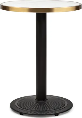 Obrázok produktu pre Blumfeldt Patras Jewel, bistro stôl, biely mramor, Ø 57,5 cm, 75 cm, čierny