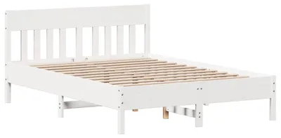 Obrázek produktu pro vidaXL Postel z masivu bez matrace bílá 120x200 cm borovice