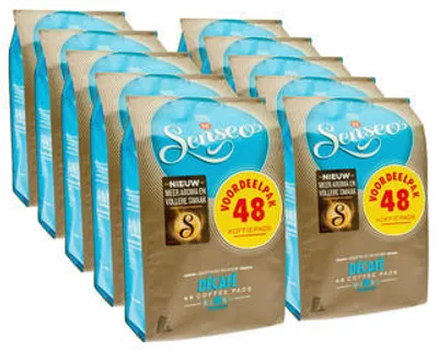 Produktbild von Senseo Kaffeepads Décafé / Entkoffeiniert, neues Design, 10er Pack, 10 x 48 Pads
