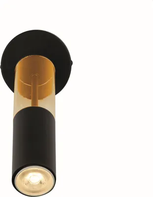 Produktbild von Deckenspot Metall verstellbar Ø 10 cm rund Schwarz matt Bernstein GU10 Retro Wandspot