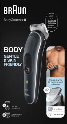 Obrázek produktu pro 3 Kus Razor BodyGroomer - Provoz mokrého/suchého akumulátoru holicího strojku BG5340 sw/bl